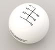 Hurst 1630056 White 6-Speed Classic Shifter Knob