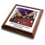 Londons Times Funny Animals Cartoons - Horse Gambling - Trivets