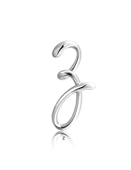 Bling Jewelry Sterling Silver Letter Z Script Initial Pendant 18 inches