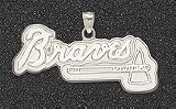 Atlanta Braves Giant 2 1/2" W x 1 1/4" H "Braves with Tomahawk" Pendant - 10KT Gold Jewelry