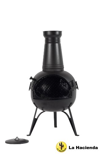 Get La Hacienda 96cm Rancho Steel Chiminea Chimenea Patio Heater With