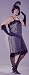 Flapper Black Metallic Shimmering Dress with Fringe Halloween Costume Plus Size