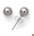 14k White Gold 5mm Ball Earrings