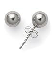 14k White Gold 5mm Ball Earrings