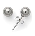 14k White Gold 5mm Ball Earrings