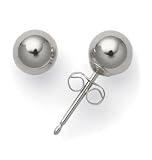 14k White Gold 5mm Ball Earrings