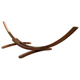Arc Wood Hammock Stand, 51Hx73W, GOLDEN CHERRY by 