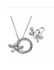 XiangGang ShaoGi 18k White Gold, Round Diamond Ball Fashion Sets, Silver And Pink - 3 inch