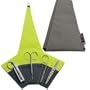 Rubis 4 Piece Manicure Set in Gray Neoprene Pouch with Lime Lining and Stitching
