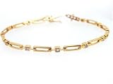 9ct Yellow Gold Diamond Bracelet