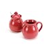 Chantal 10-Ounce Semi-Gloss Sugar and Creamer, Red