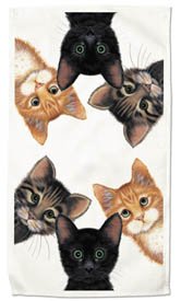 Peeping Toms CAT Cats Kitten Set/2 Dish Kitchen Towels