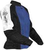 Speed & Strength True Romance Ladies Mesh Motorcycle Jacket Blue/Black/White Medium M 87-2406