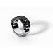 Morellato - S01I207 - Shade - Bague Homme - Anneau en acier gris et noir avec 1 diamant