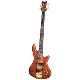 Schecter Stiletto Studio-5 Electric Bass (5 String, Honey Satin)