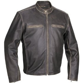 RIVER ROAD VINTAGE MENS LEATHER MOTORCYCLE JACKET
