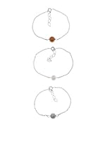 Silver One Pulseras Ensencia Perla, Bronce,Color