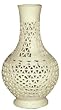 White porcelain "cutwork" onion shaped vase