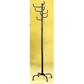 Modern Style Black Finish Metal Eight Hook Coat Hat Rack