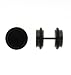 BLACK ANODIZED STAINLESS STEEL FAKE PLUGS - 16 G EAR WIRE - 00G FAKE PART - SOLD AS A PAIR