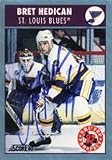 Bret Hedican, St. Louis Blues, 1992 Score Top Prospect Autographed Card