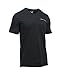 Under Armour Men's Charged Cotton V-Neck, Black (001)/Steel, X-Large