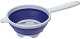 Progressive International 1-1/2 Quart Collapsible Mesh Strainer, Blue and White