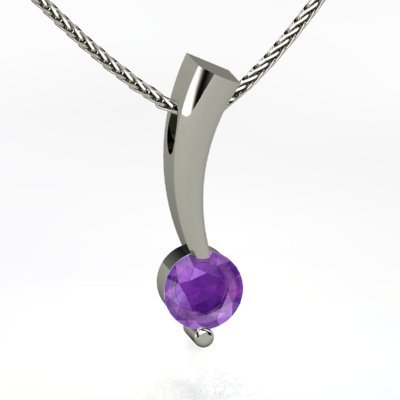 Click here for Round Amethyst Necklace in Platinum prices