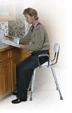 All Purpose Kitchen Stool with Adjustable Arms