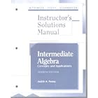 Click here to buy Intermediate Algebra Instructor's Solutions Manual concepts and applications.