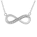 Sterling Silver Diamond Accent Infinity Necklace