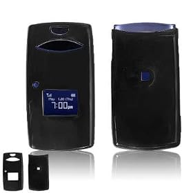 SOLID BLACK SNAP-ON COVER HARD CASE PROTECTOR for SANYO 3800 KATANA LX
