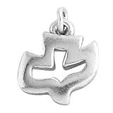 Sterling Silver Open Dove Charm by Bob Siemon