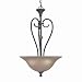Westinghouse 64086 Symphony Hall Three-Light Pendant, Distressed Black, with Speckled Bronze Globes