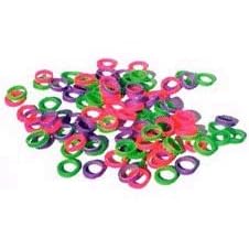 500 Muli-Colored Dog Grooming RUBBER BANDS - 1/4 Inch diameter