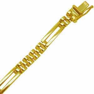 14K Yellow Gold Stylish Wristwatch Men's Bracelet