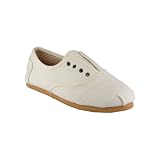 Women's Canvas Slip-Ons Flat Shoes White