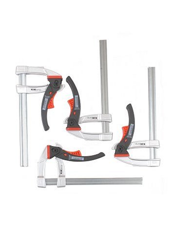 Bessey KLIK-4S 4-Piece 8-Inch Ratcheting Action KliKlamp Set