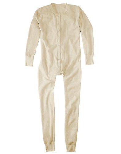 Hanes Mens Thermal Union Suit, Natural, 2X