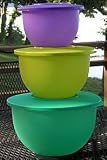 Tupperware Three Pc Impressions Bowl Set. New Colors