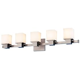 Milford 5 Light Contemporary Halogen Vanity Fixture