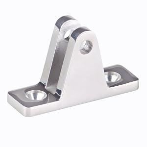 Bimini Top Fittings - Stainless Steel 90 Deck Mount without pin by