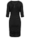 BIUBIU Women's Cold Shoulder Bodycon Club Party Midi Dress Black 3XL