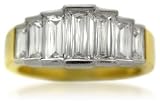 Diamond 18k Yellow Gold & Platinum Wedding Band Ring