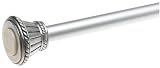 Croscill Barton Decorative Shower Curtain Tension Rod, Antique Silver