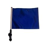 Blue Golf Cart Flag with Ez On and Off Bracket