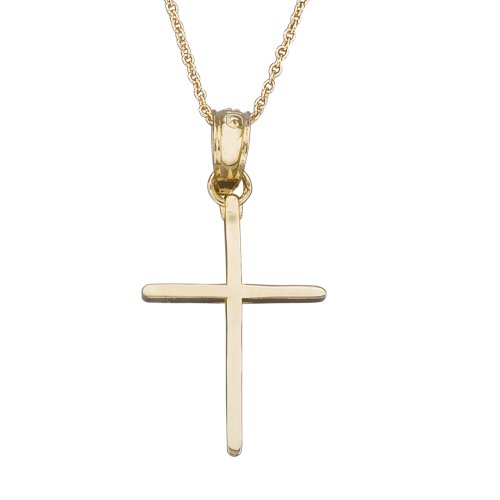 14k Gold Childrens Basic Cross Necklace !! IansBocharovsa