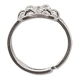 Silver Plated Adjustable Ring Blank With 8 Loops (12)