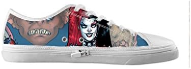 Custom Harley Quinn Flat Canvas Shoes and Sneakers for Women (New)