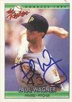 Paul Wagner, Pittsburgh Pirates, 1992 Donruss The Rookies Autographed Card